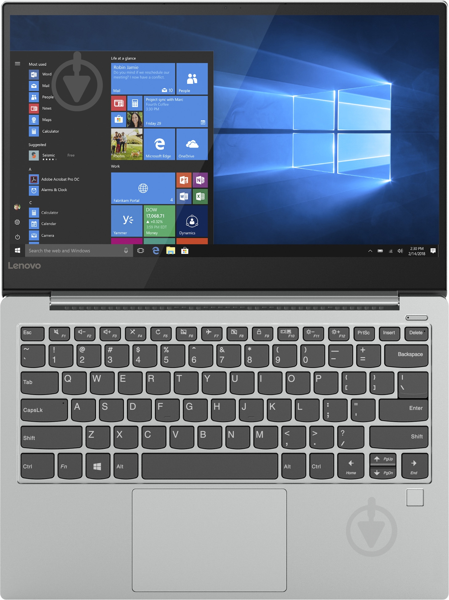 Ноутбук Lenovo Yoga S730 13,3" (81J000APRA) platinum grey - фото 5