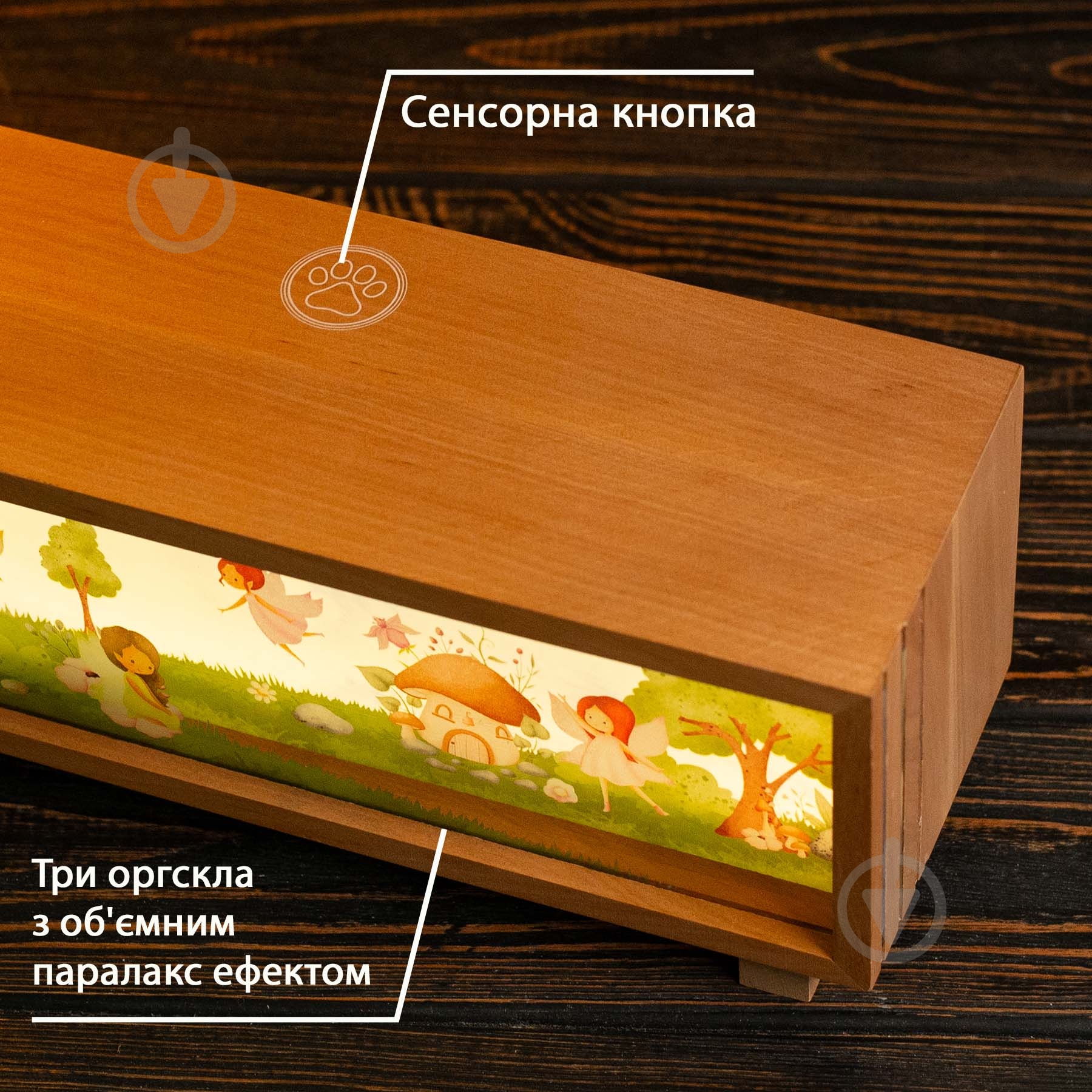 Декор-панорама Мануфактура Сірого Кота Казкові феї лаковане дерево - фото 3 Декор-панорама Мануфактура Сірого Кота Казкові феї лаковане дерево - фото 3