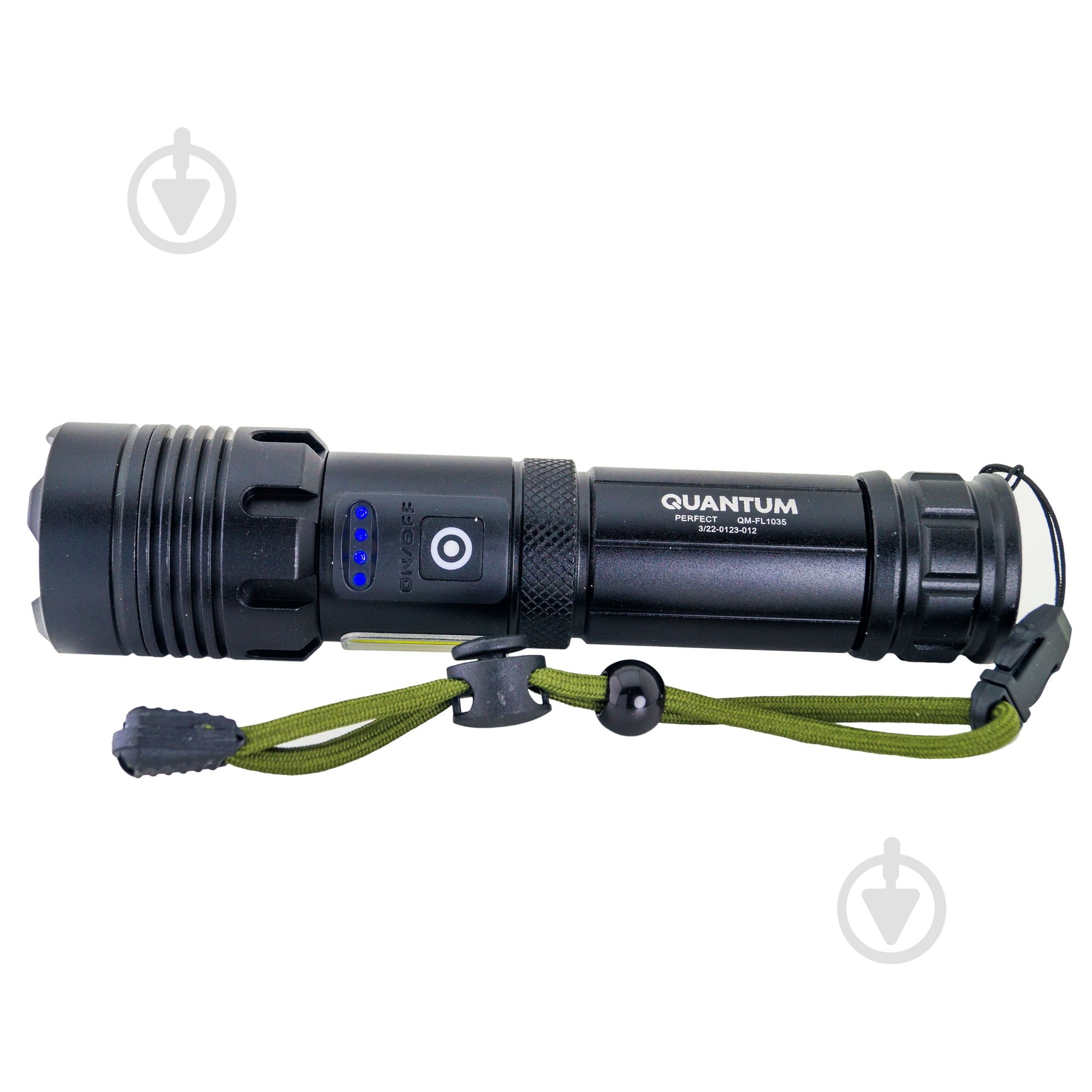 Фонарь Quantum QM-FL1035 Perfect 5WLED zoom +3WCOB с функцией Power Bank Li-ion18650/2600mAh bох 1000 Lm черный QM-FL1035 - фото 1