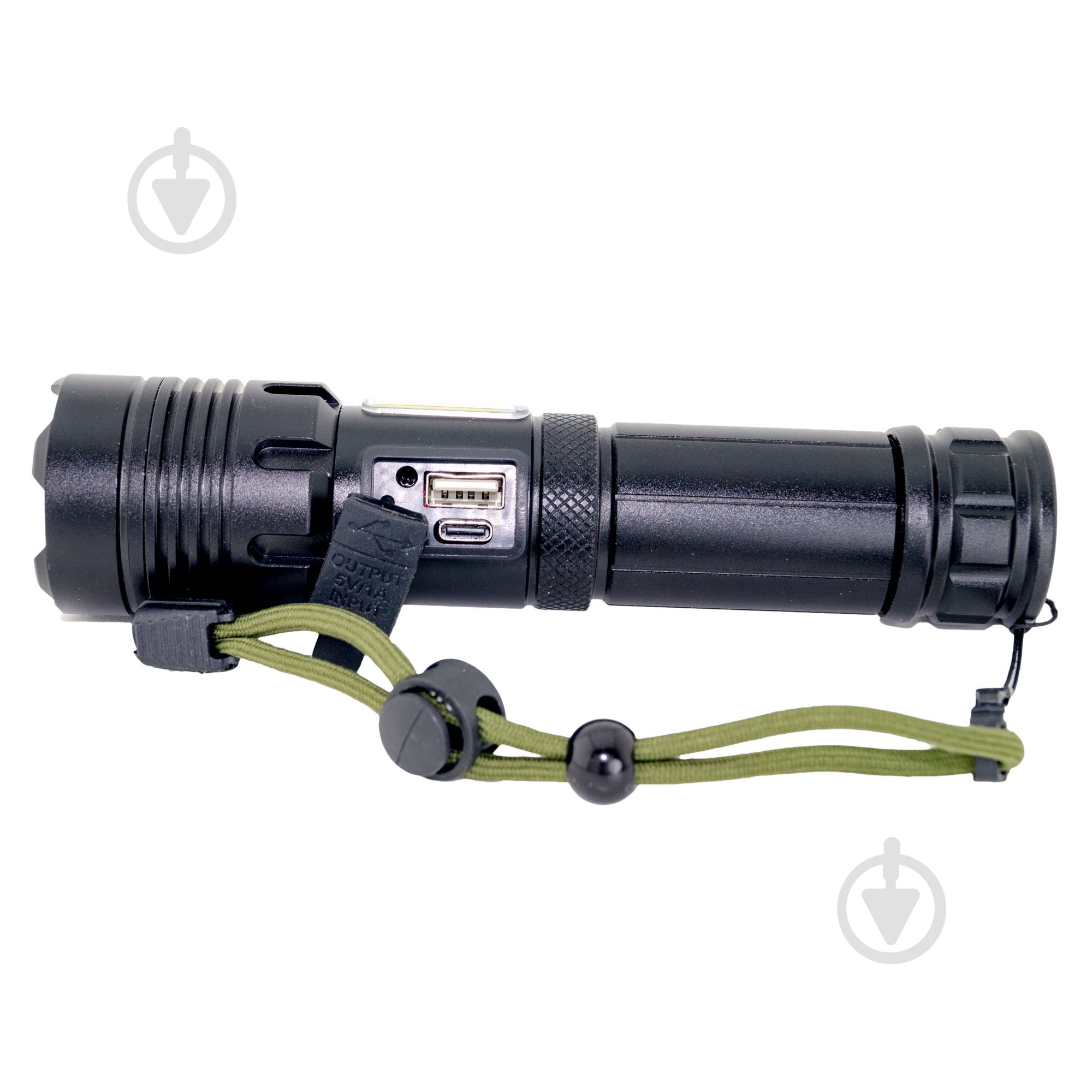 Фонарь Quantum QM-FL1035 Perfect 5WLED zoom +3WCOB с функцией Power Bank Li-ion18650/2600mAh bох 1000 Lm черный QM-FL1035 - фото 5