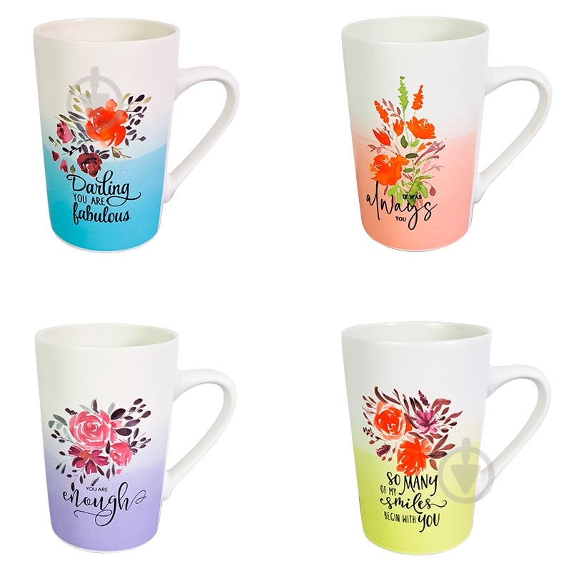 Чашка Vittora Цветочный комплимент 385мл VT-C-193385 - фото 1