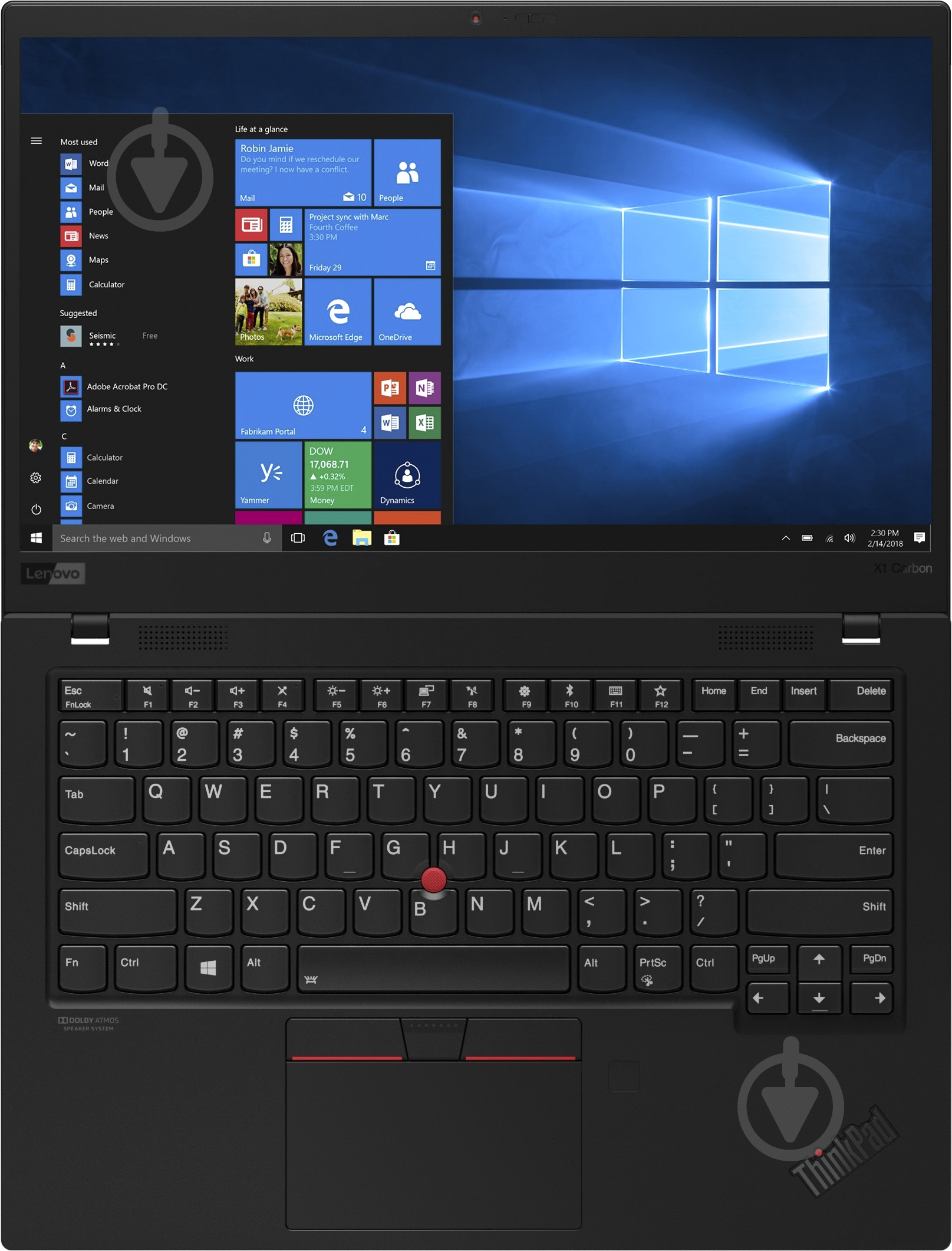 Ноутбук Lenovo ThinkPad X1 Carbon 14" (20QD003JRT) black - фото 16