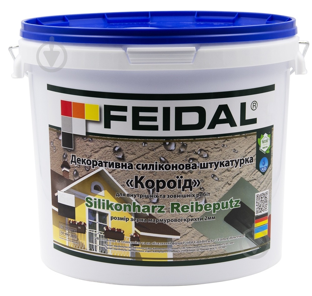 Декоративная штукатурка короед Feidal Silikonharz Reibeputz LFN 0693 15 кг - фото 2 Декоративная штукатурка короед Feidal Silikonharz Reibeputz LFN 0693 15 кг - фото 2