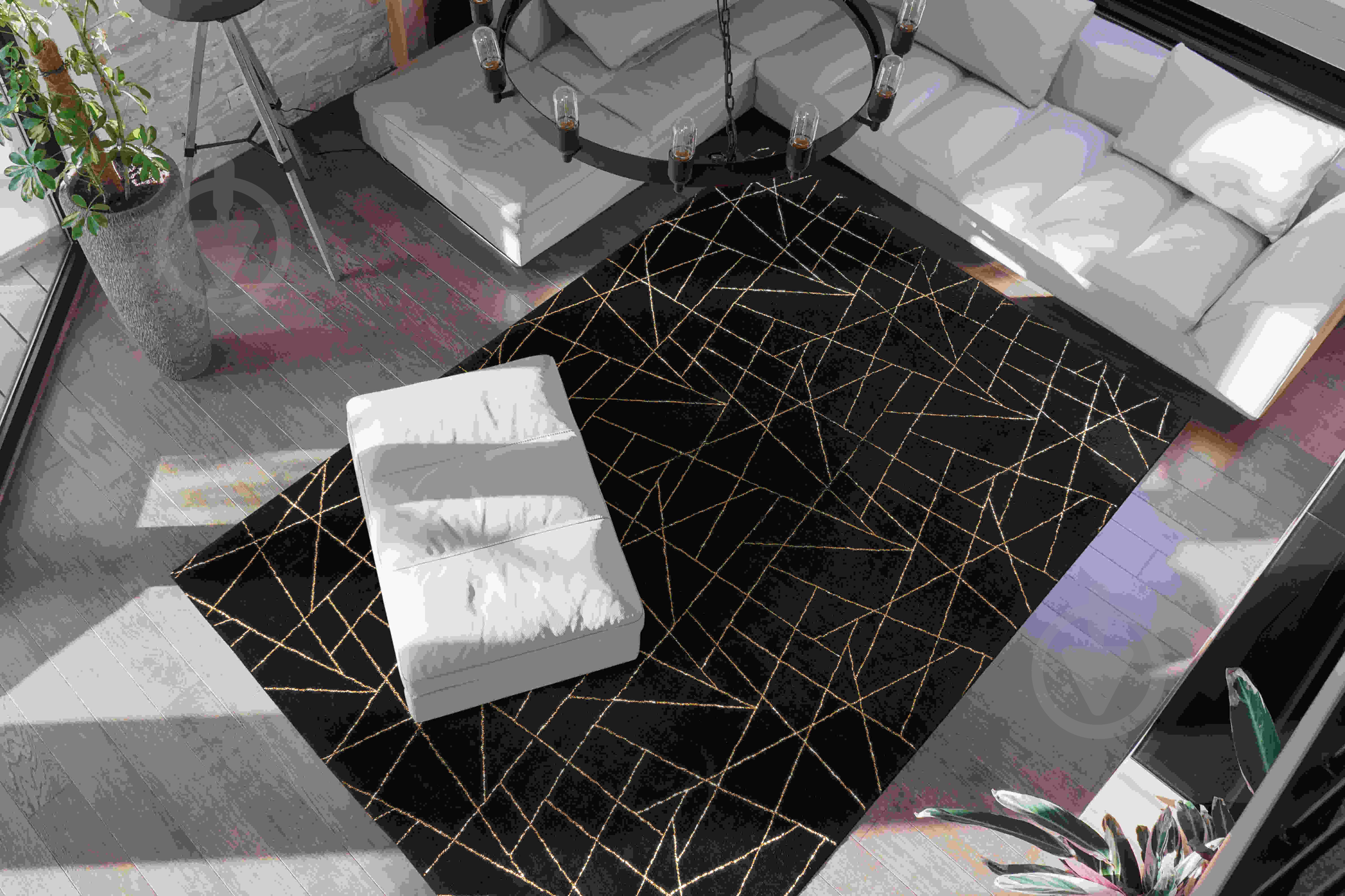 Ковер Kayoom Bijou 125 Black/Gold 160х230 - фото 2
