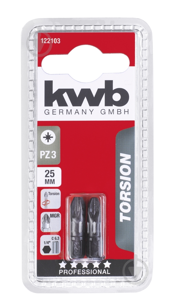Бита KWB PZ3x25 мм 2 шт. 122103 - фото 2