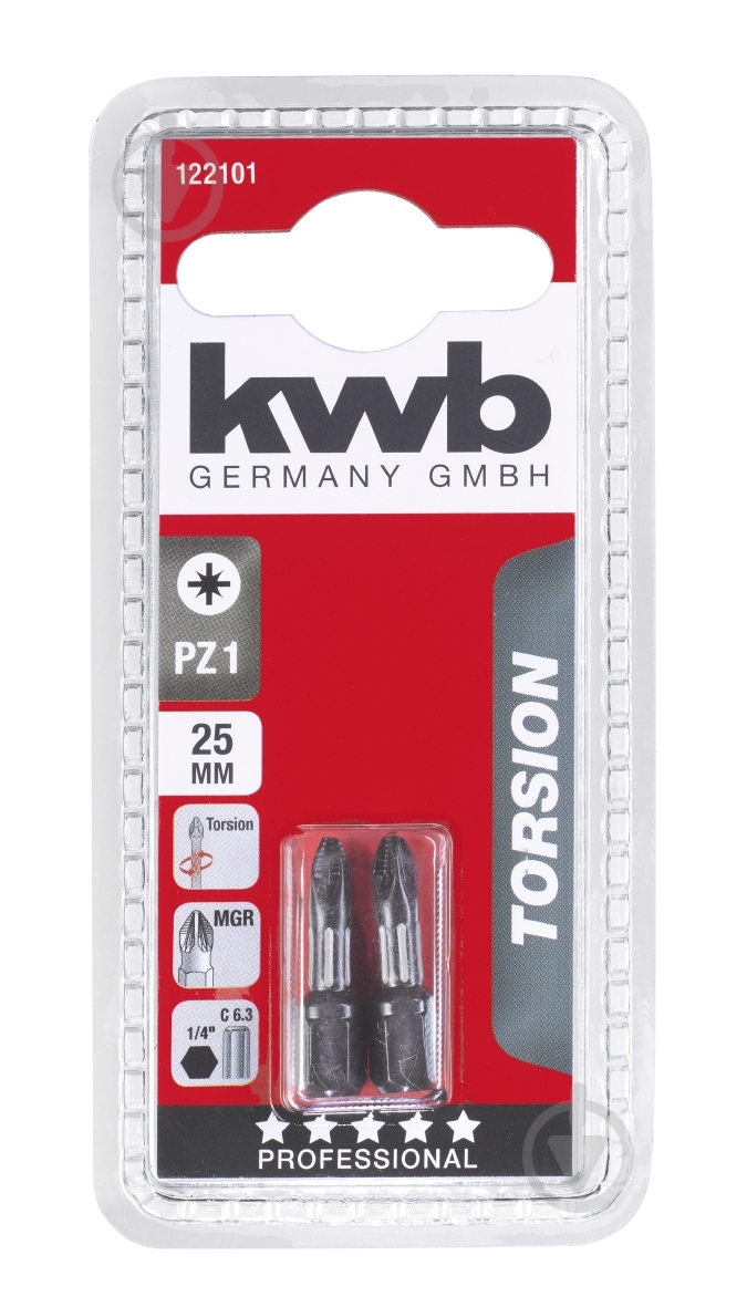 Бита KWB PZ1x25 мм 2 шт. 122101 - фото 2