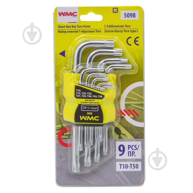 Набор ключей Torx WMC TOOLS WT-5098 - фото 1 Набор ключей Torx WMC TOOLS WT-5098 - фото 1
