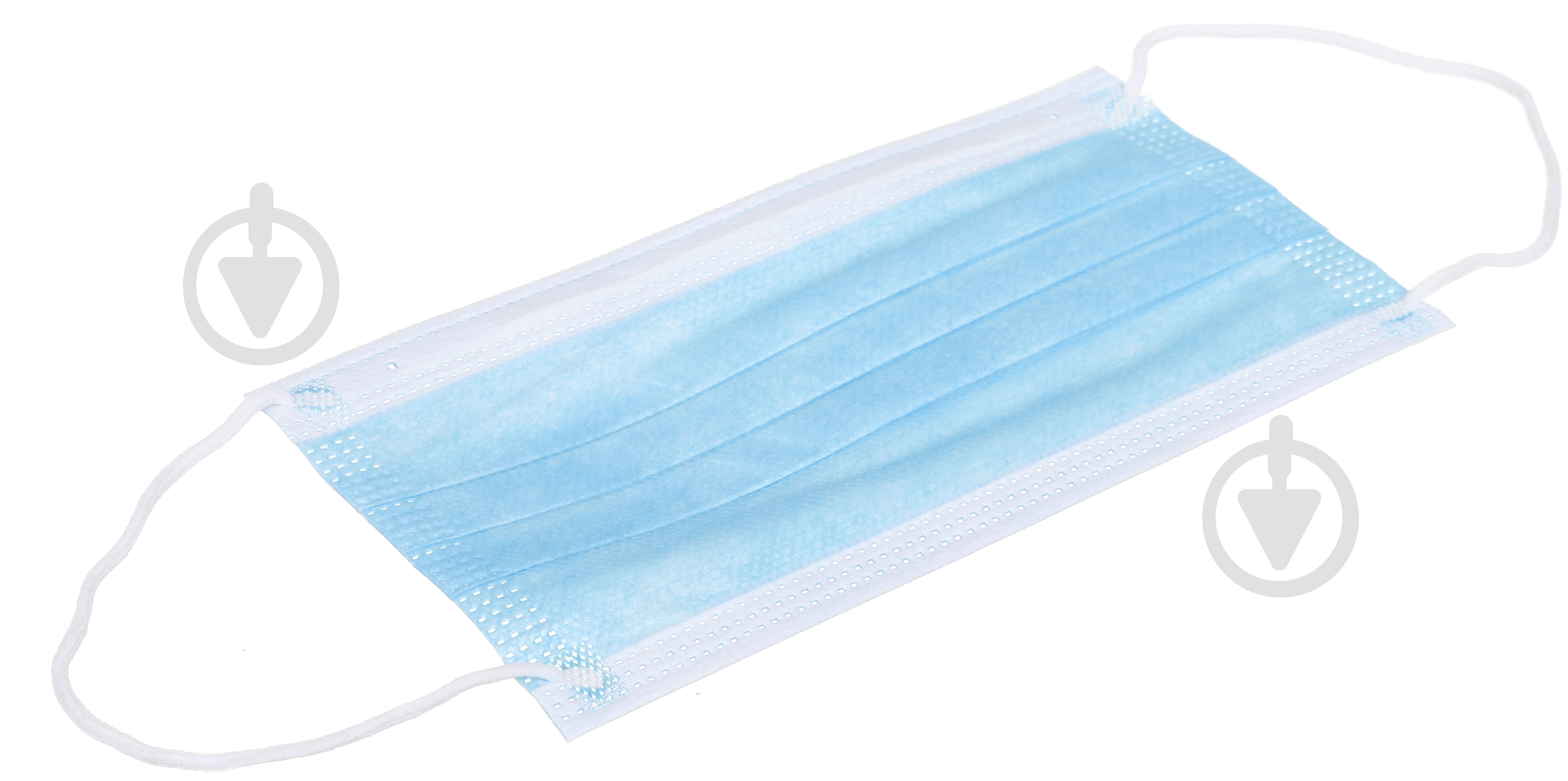 Маска трьох-шарова на резинках 10 шт./уп. - фото 2 Маска трьох-шарова на резинках 10 шт./уп. - фото 2