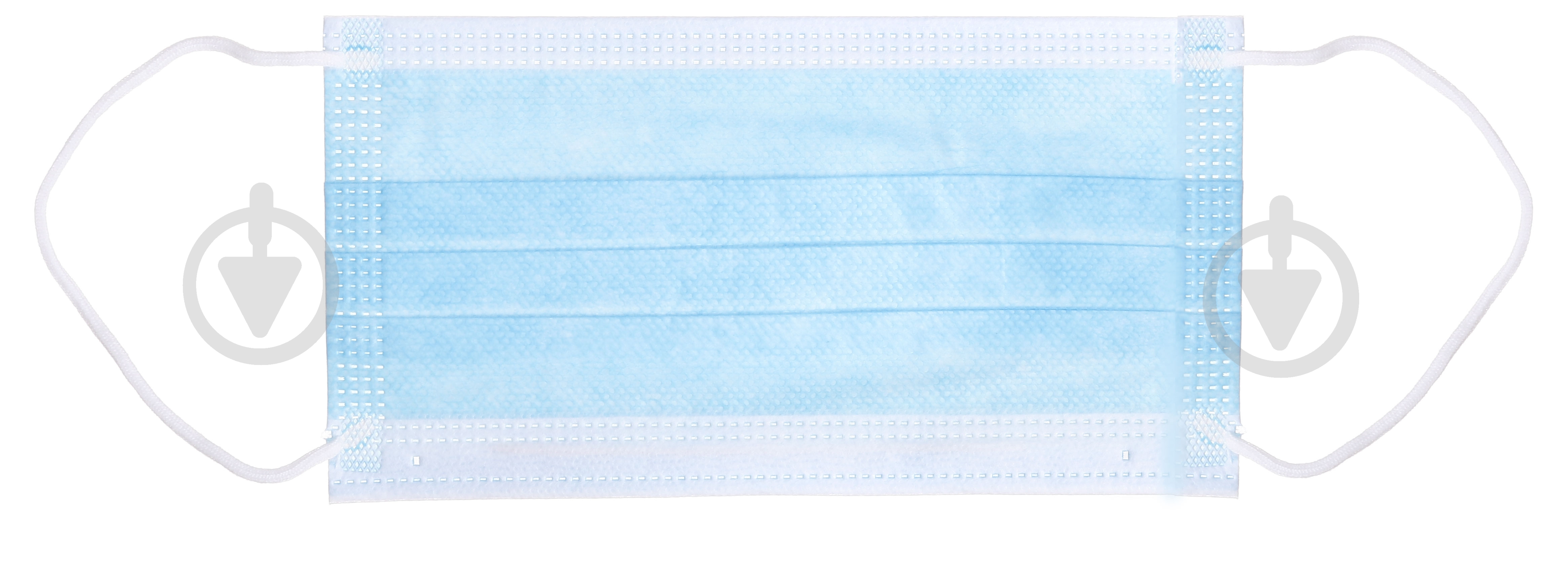 Маска трьох-шарова на резинках 10 шт./уп. - фото 1 Маска трьох-шарова на резинках 10 шт./уп. - фото 1