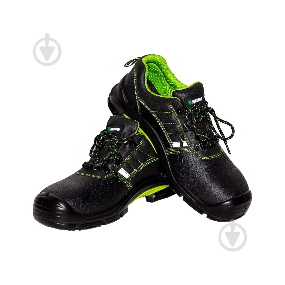 Полуботинки рабочие Sizam Houston р.43 36187 черный с салатовым - фото 2