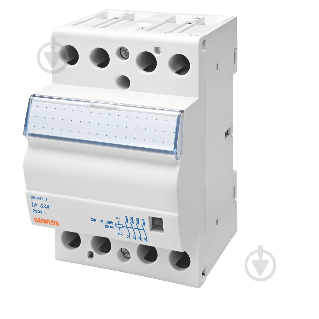 Контактор Gewiss CTR 63A 2NO 230B 3M GWD6731 - фото 1 Контактор Gewiss CTR 63A 2NO 230B 3M GWD6731 - фото 1