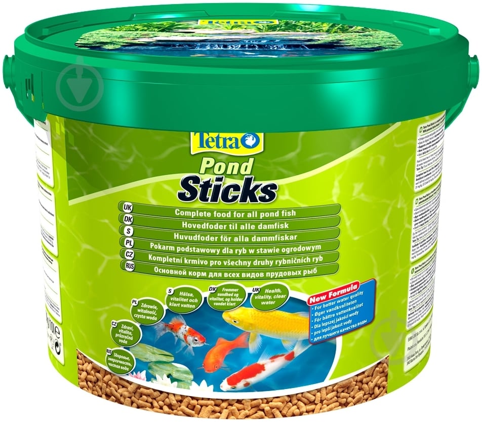 Корм Tetra Pond Sticks 10 л (белок, рыба и побочные рыбные продукты) - фото 1