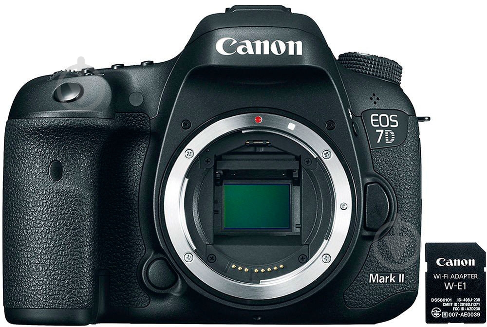Фотоаппарат Canon EOS 7D Mark II WiFi-адаптер W-E1 black - фото 1