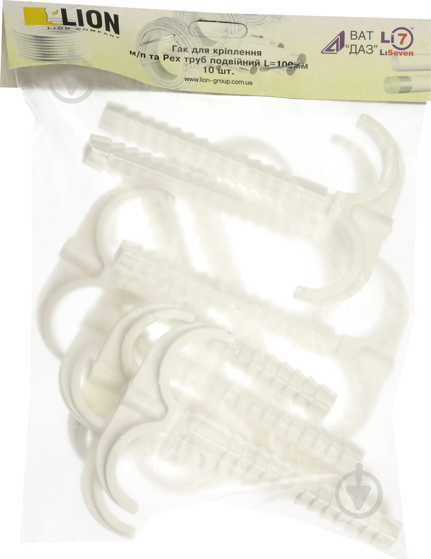 Крюк Lion для крепления мпт та Рех труб двойной L-100 мм - фото 2 Крюк Lion для крепления мпт та Рех труб двойной L-100 мм - фото 2