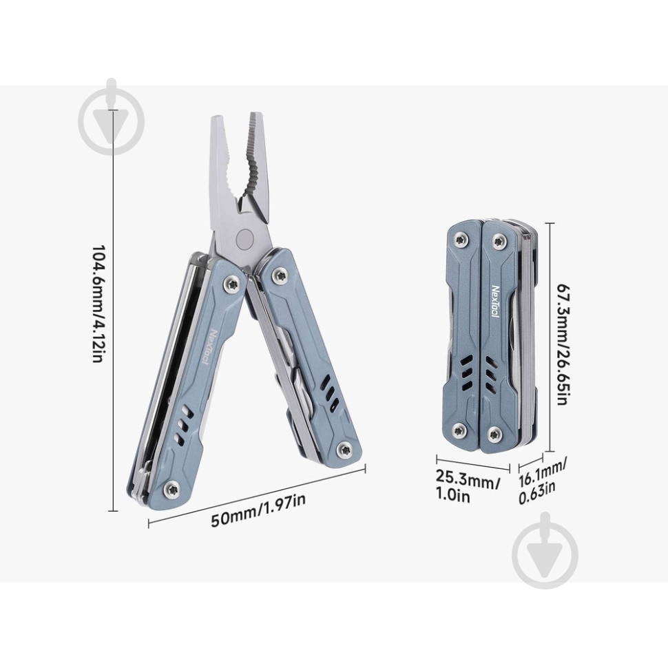 Мультитул NexTool Mini Sailor Pliers S11 NE20156C - фото 3