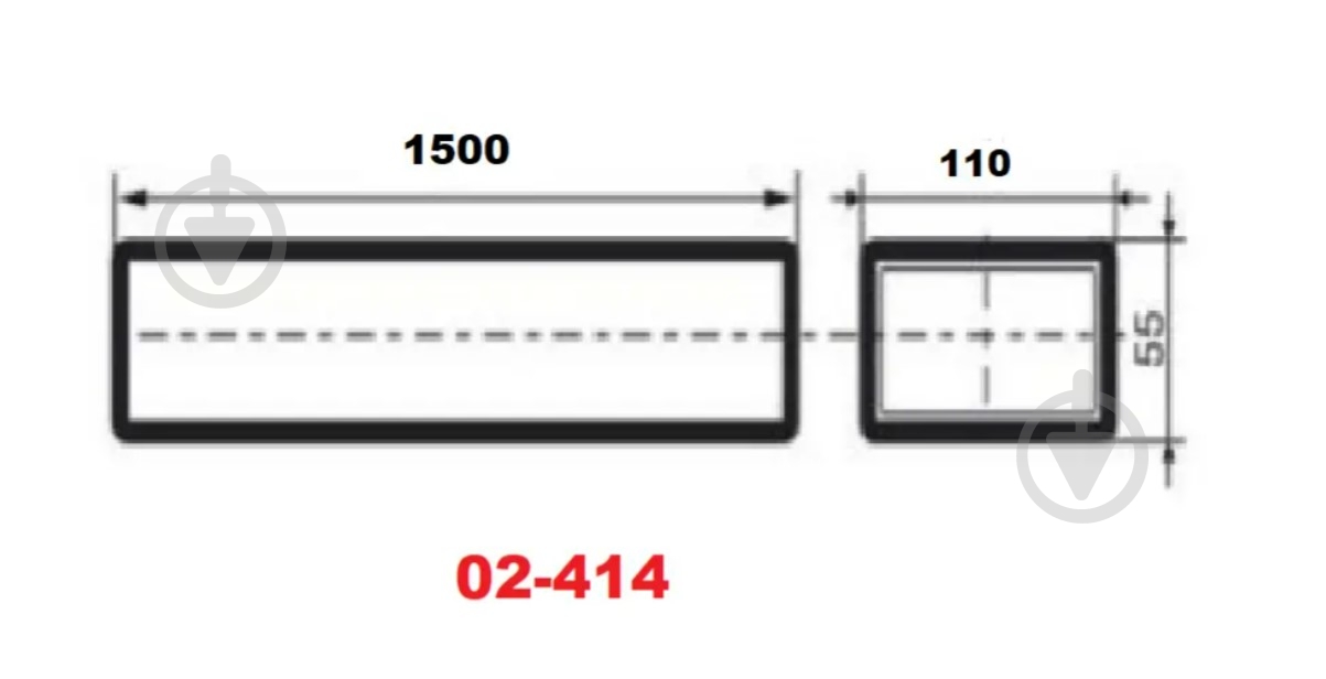 Воздуховод AirRoxy плоский 110х55 длина 1,5 м 02-414 - фото 2 Воздуховод AirRoxy плоский 110х55 длина 1,5 м 02-414 - фото 2