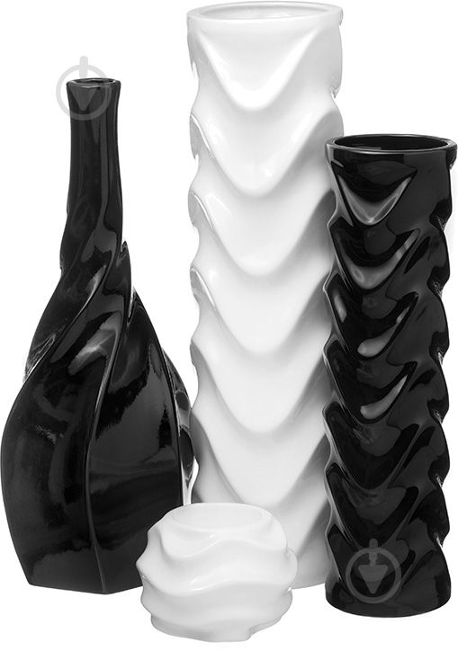 Ваза керамическая Eterna 11х35 см 35 см белая - фото 2