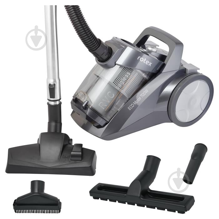 Пилосос циклонний Rotex RVC18-G ParquetPlus без мішка grey - фото 1