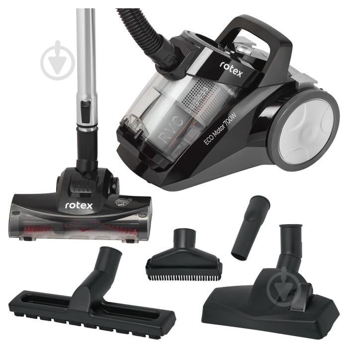 Пилосос циклонний Rotex RVC22-B TurboPower без мішка black - фото 1