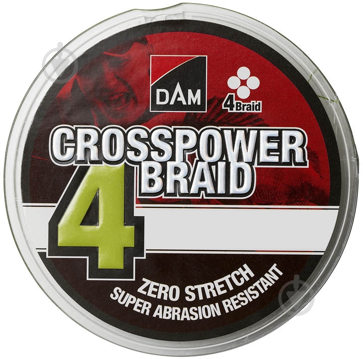 Шнур DAM 110м 0,2мм 9,9кг CROSSPOWER 4-BRAID - фото 1 Шнур DAM 110м 0,2мм 9,9кг CROSSPOWER 4-BRAID - фото 1