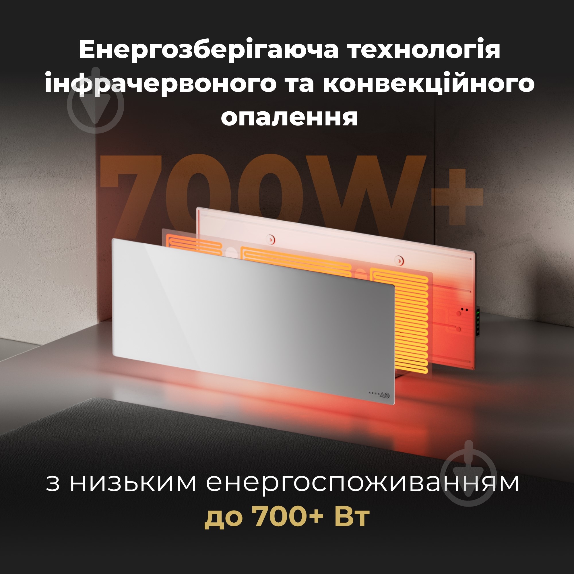 Панель тепловая AENO Premium Eco Smart GH3S LED White (700 Вт) - фото 5