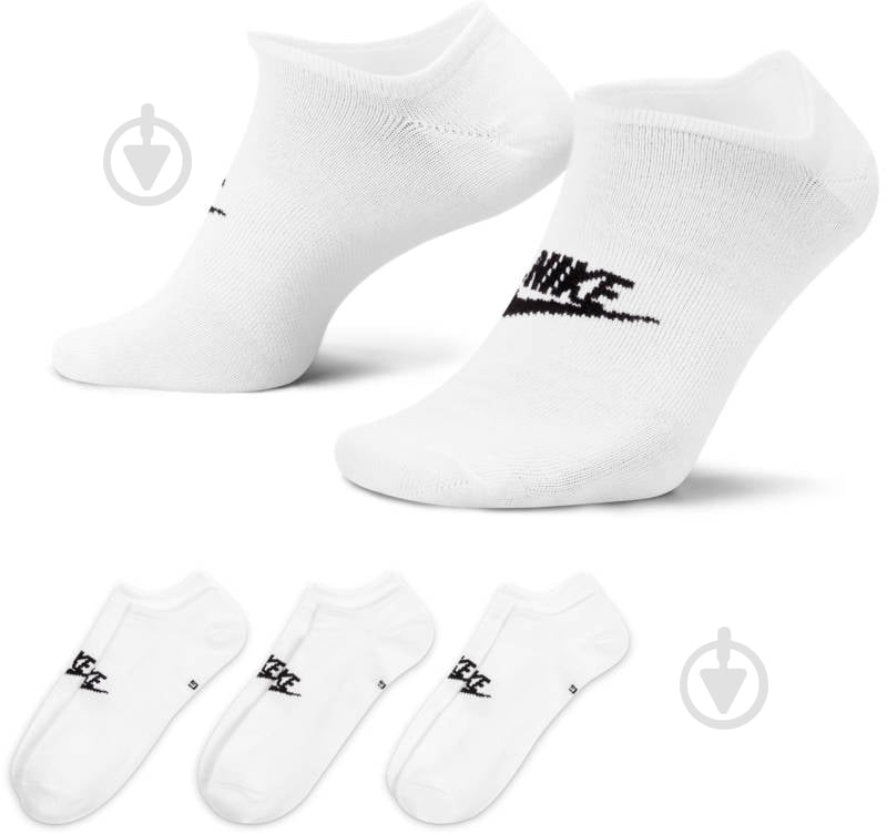 Шкарпетки Nike SPORTSWEAR EVERYDAY ESSENTIAL DX5075-100 р.38-42 білий 3 пари шт. - фото 1