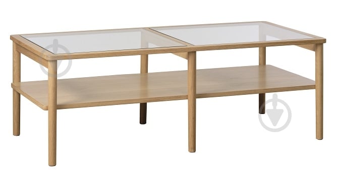 Стол журнальный Unique Furniture ELBA 1200x600x410 мм дуб натуральный/прозрачный (48510200 ) - фото 2 Стол журнальный Unique Furniture ELBA 1200x600x410 мм дуб натуральный/прозрачный (48510200 ) - фото 2