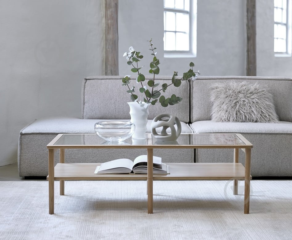 Стол журнальный Unique Furniture ELBA 1200x600x410 мм дуб натуральный/прозрачный (48510200 ) - фото 6 Стол журнальный Unique Furniture ELBA 1200x600x410 мм дуб натуральный/прозрачный (48510200 ) - фото 6