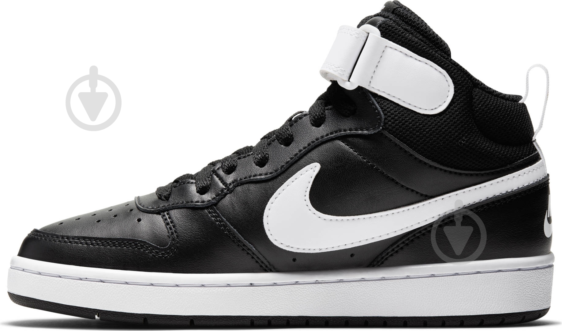 Кроссовки детские демисезонные Nike COURT BOROUGH MID 2 (GS) CD7782-010 р.37,5 черные - фото 6