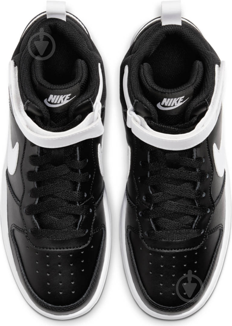Кроссовки детские демисезонные Nike COURT BOROUGH MID 2 (GS) CD7782-010 р.38,5 черные - фото 7