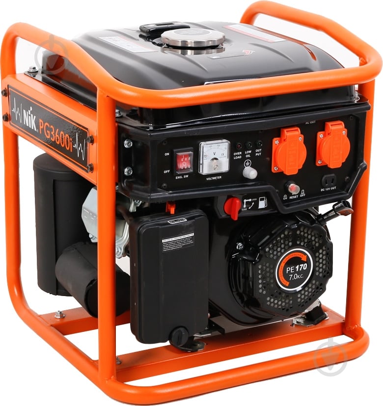 Генератор бензиновый NIK 3,2 кВт / 3,5 кВт 220 В PG3600і - фото 1