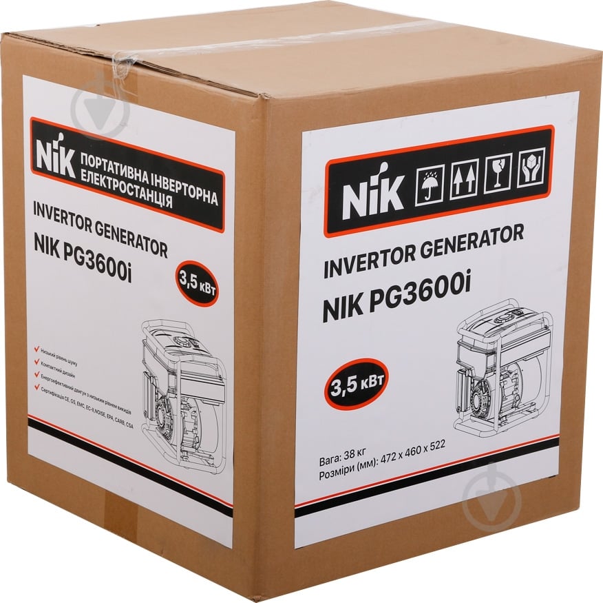 Генератор бензиновый NIK 3,2 кВт / 3,5 кВт 220 В PG3600і - фото 9