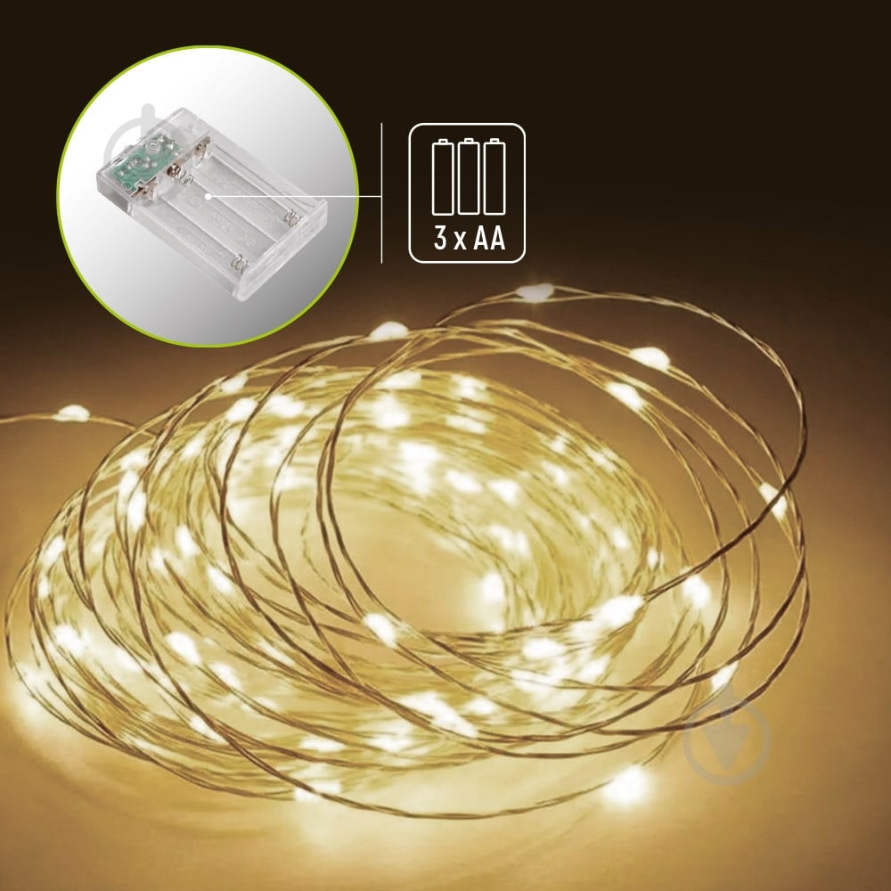 Гирлянда светодиодная ColorWay светодиодная (LED) 100 ламп 10 м (CW-G-100L10NB) - фото 5