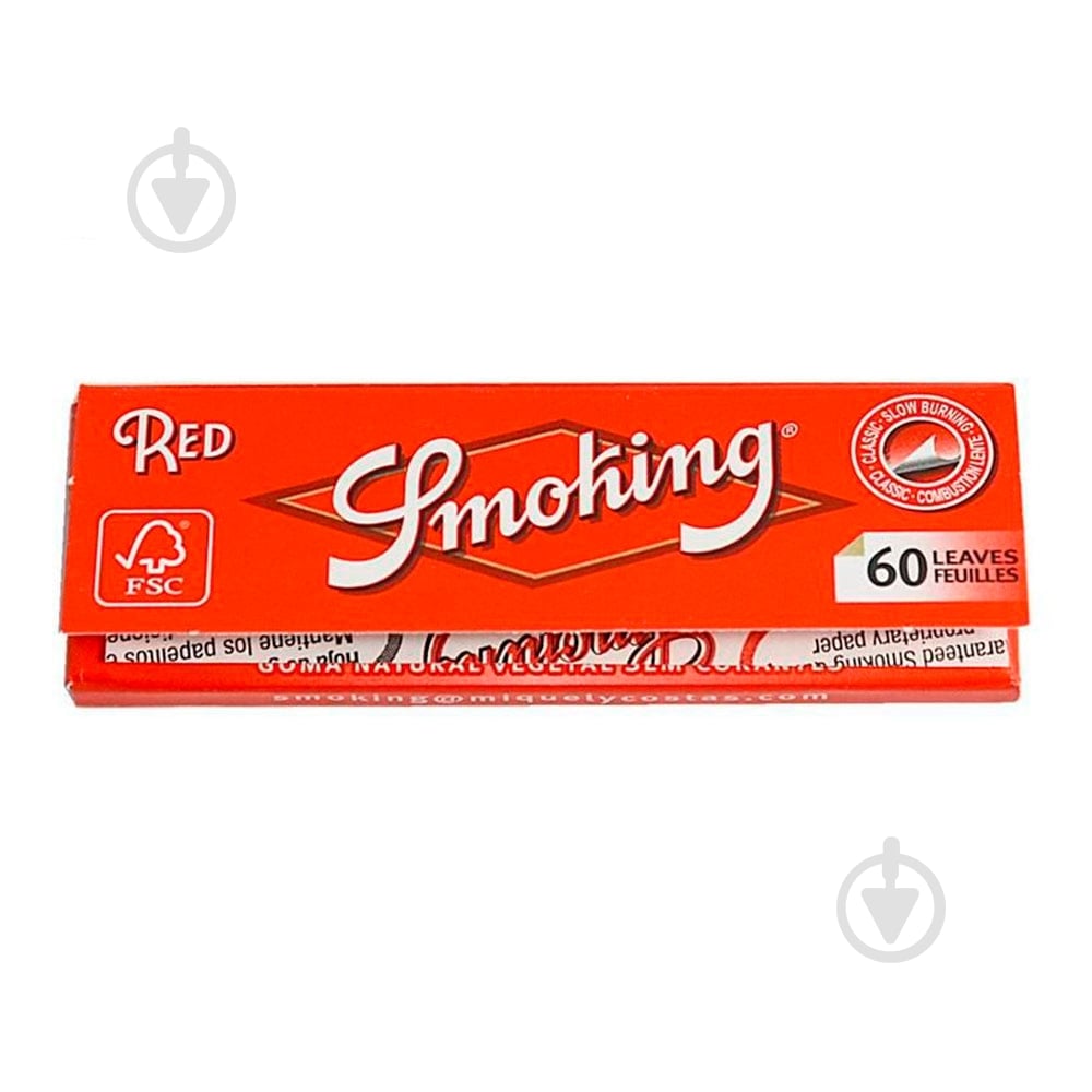 Бумага для самокруток №8 Red пач/60 НК - фото 1 Бумага для самокруток №8 Red пач/60 НК - фото 1