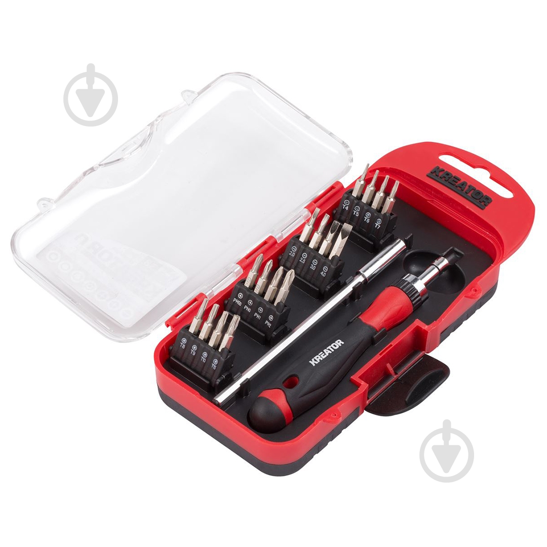 Набор отверток Kreator с трещоткой 18 шт. KRT400007 - фото 2 Набор отверток Kreator с трещоткой 18 шт. KRT400007 - фото 2