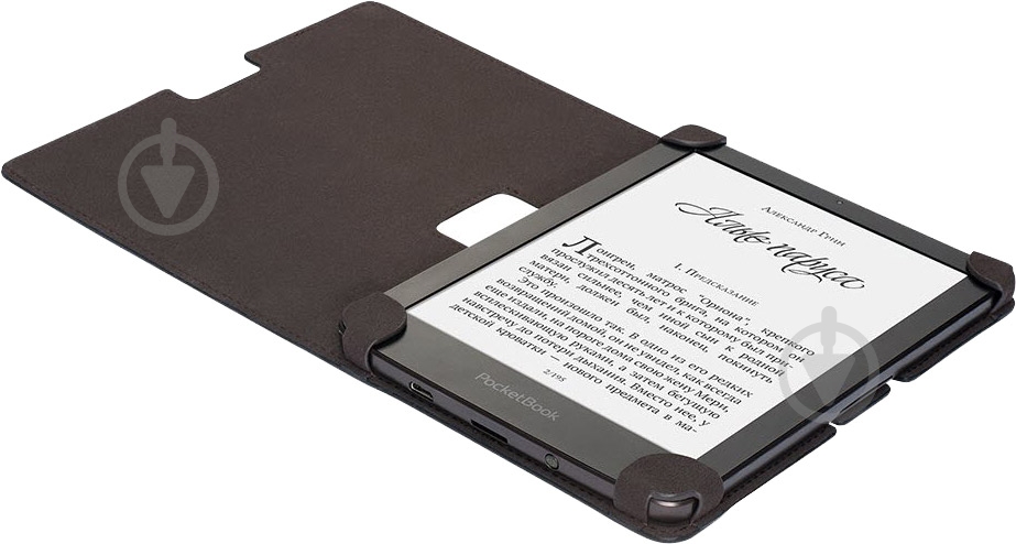 Чехол PocketBook black/brown (PBPUC-630-BK) - фото 4 Чехол PocketBook black/brown (PBPUC-630-BK) - фото 4