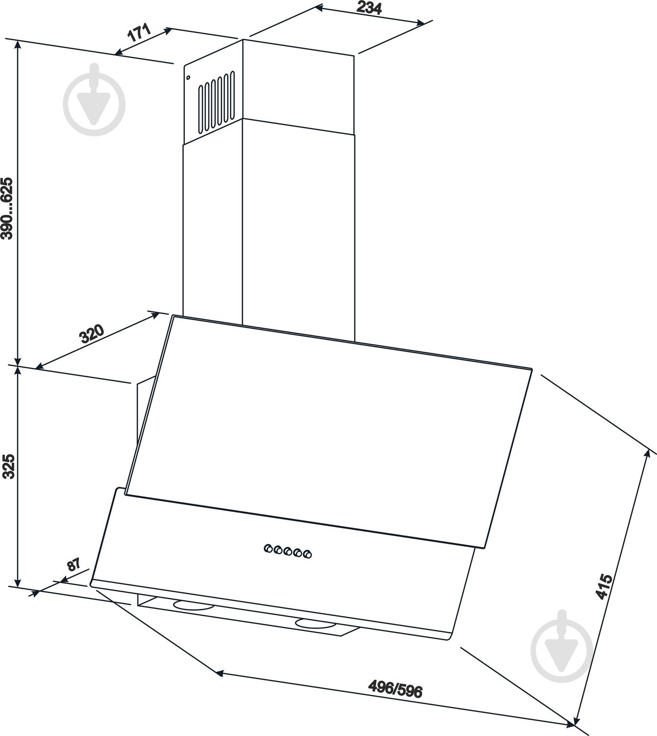 Вытяжка Eleyus Della 700 60 IS+BL - фото 11