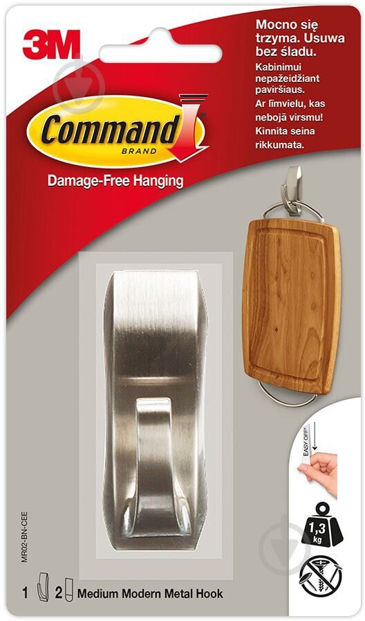 Металлический крючок Command Modern средний MR02-BN - фото 1