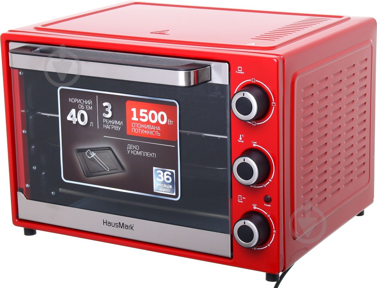 Электрическая печь HausMark EOI-4015RD - фото 1 Электрическая печь HausMark EOI-4015RD - фото 1