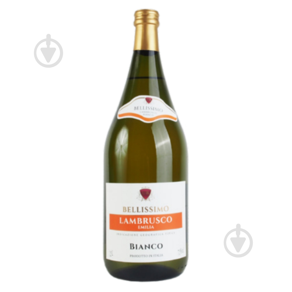 Вино игристое Bellissimo Lambrusco Bianco полусладкое 0,75 л - фото 1 Вино игристое Bellissimo Lambrusco Bianco полусладкое 0,75 л - фото 1