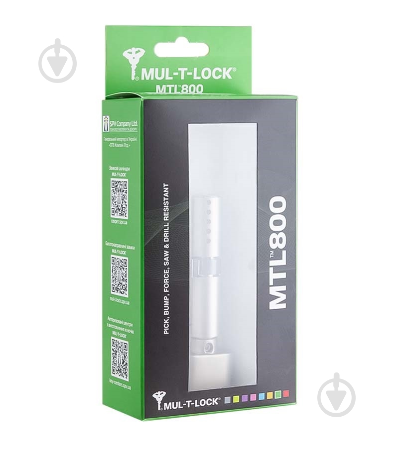 Цилиндр Mul-T-Lock MTL800/MT5+ 40x60 ключ-ключ 100 мм никель сатин - фото 11