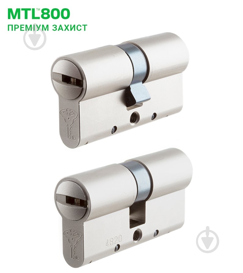 Цилиндр Mul-T-Lock MTL800/MT5+ 40x60 ключ-ключ 100 мм никель сатин - фото 2