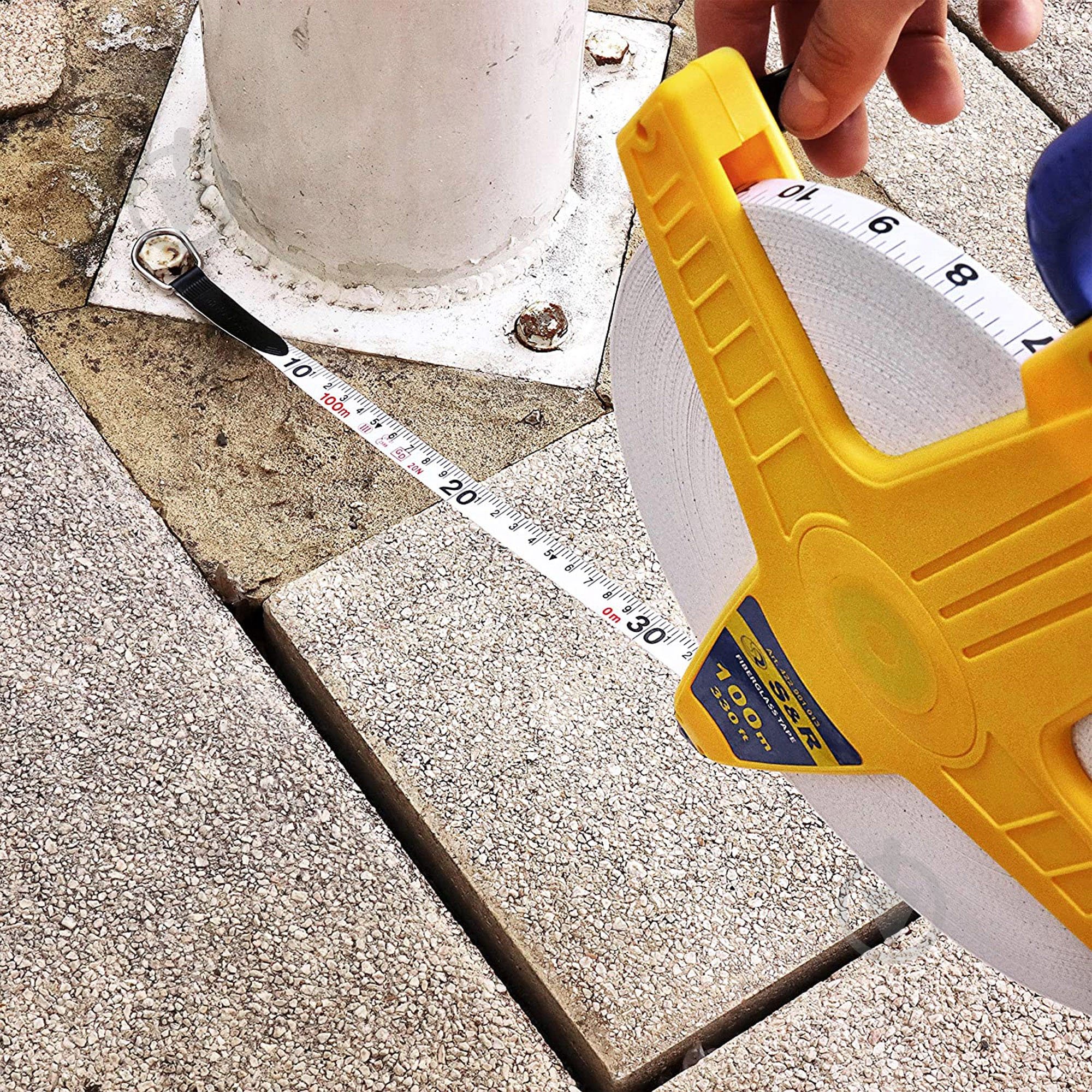 Рулетка S&R Fiberglass Tape 422901013 100  м x 10  мм - фото 5