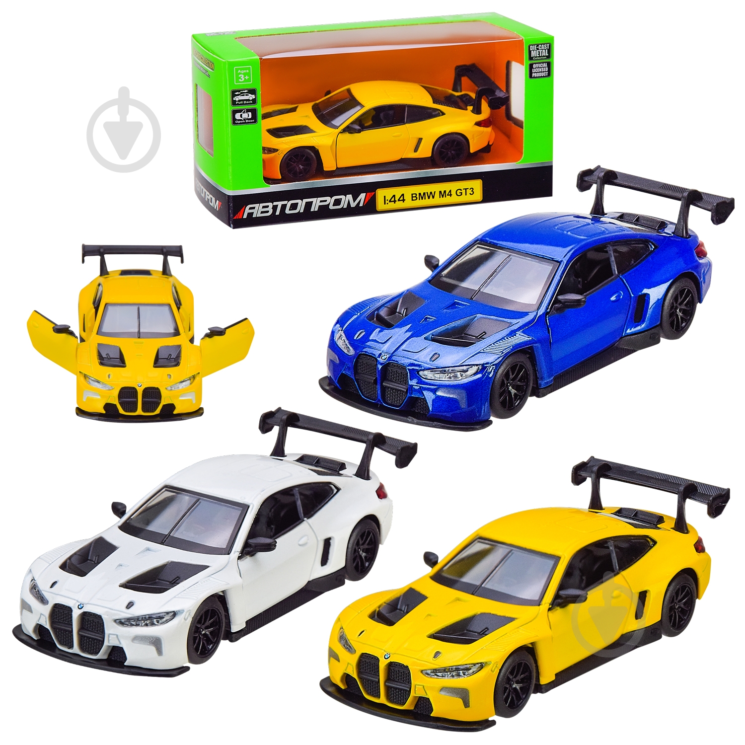 Автомодель Автопром 1:43 BMW M4 GT3 4377 - фото 1