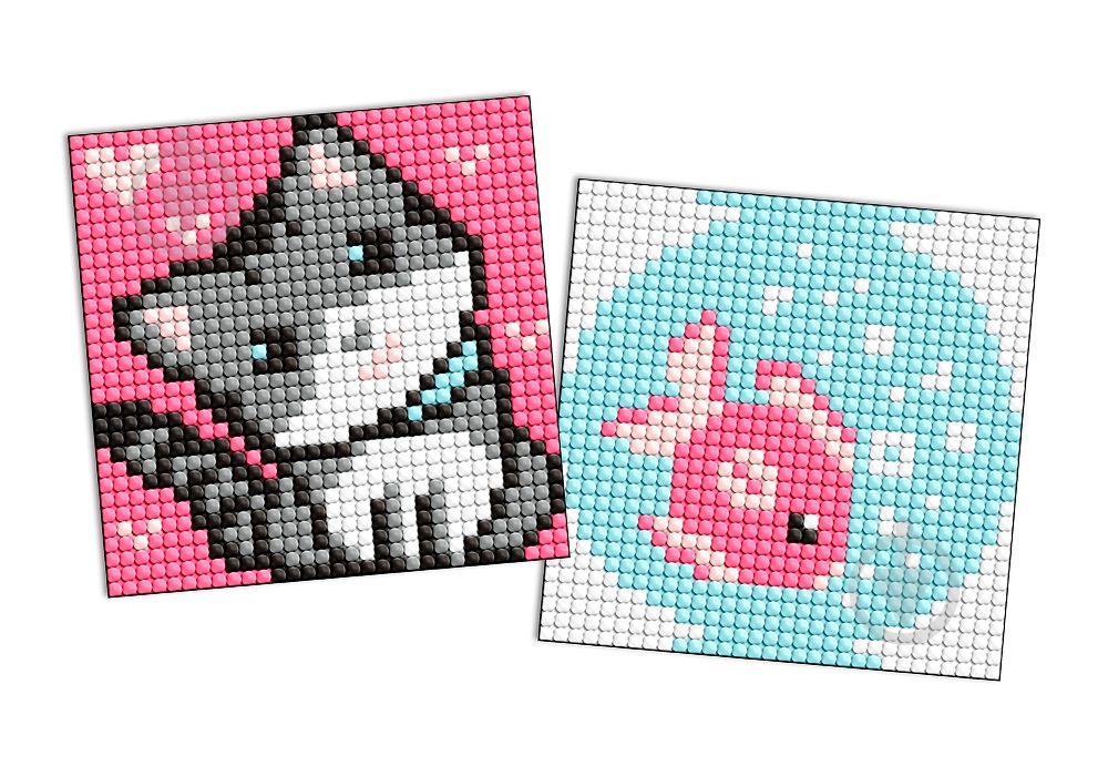 Алмазная мозаика Рыбка и котенок Ideyka - фото 1