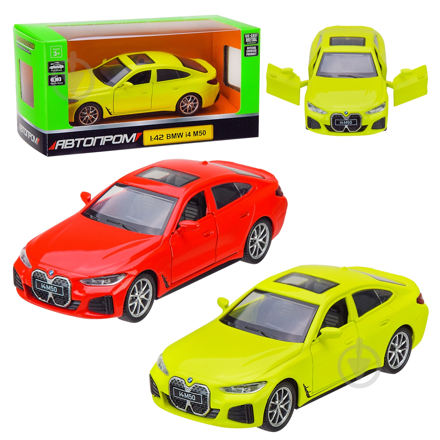 Мини-модель Автопром 1:43 BMW I4 M50 4378 - фото 1