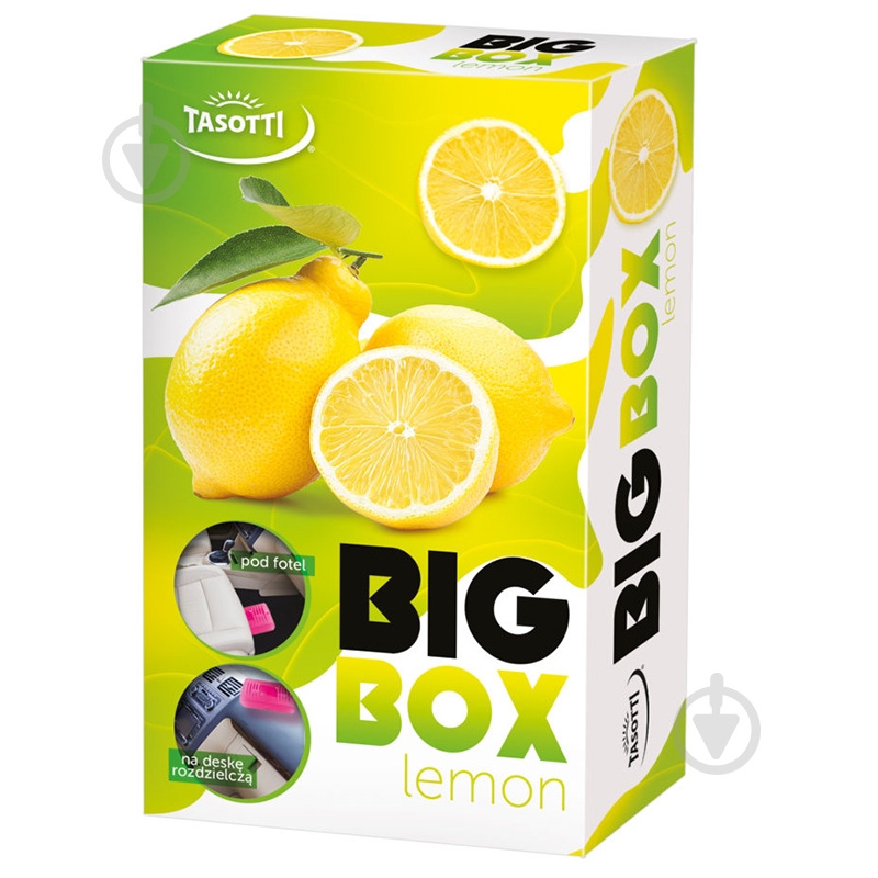 Ароматизатор под сиденье Tasotti Big box Lemon - фото 1 Ароматизатор под сиденье Tasotti Big box Lemon - фото 1