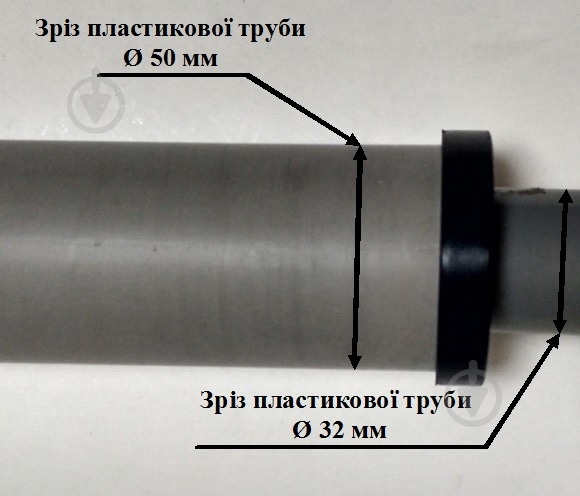 Редукция канализационная Water-Gum уплотнительная резиновая d46/32 - фото 2 Редукция канализационная Water-Gum уплотнительная резиновая d46/32 - фото 2