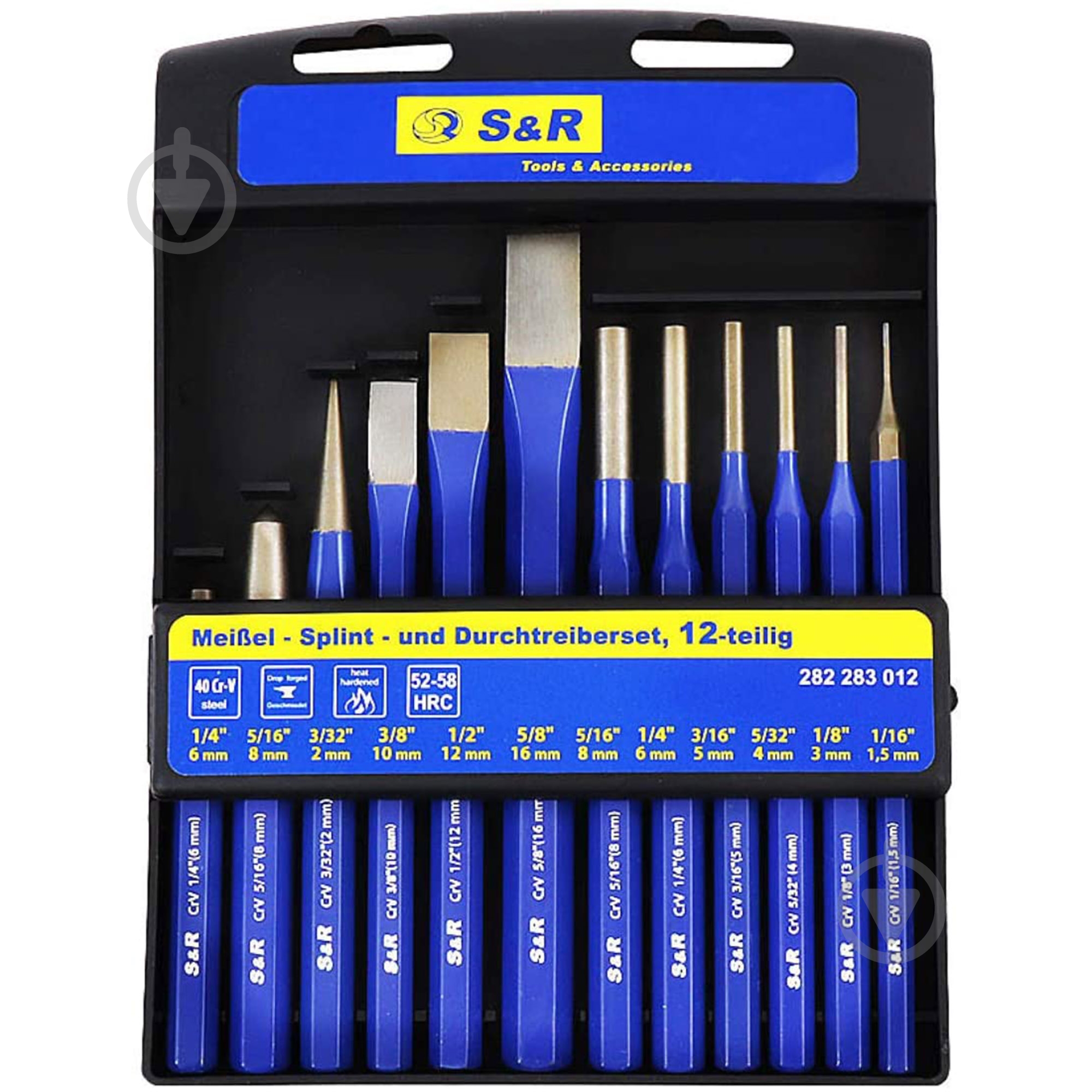 Набор зубил и пробойников S&R 282283012 - фото 1 Набор зубил и пробойников S&R 282283012 - фото 1