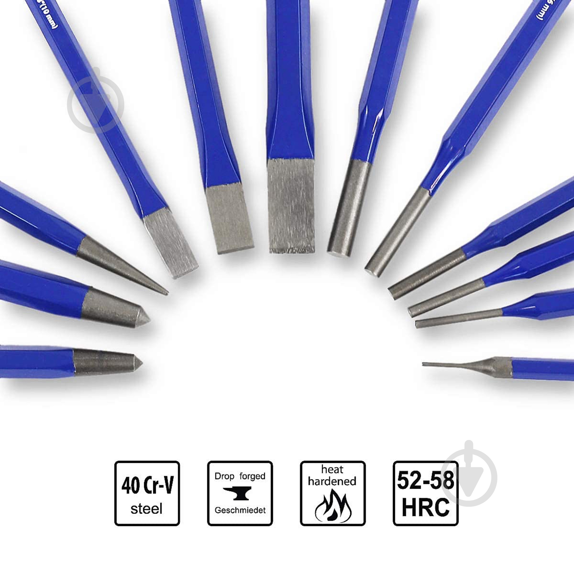 Набор зубил и пробойников S&R 282283012 - фото 4 Набор зубил и пробойников S&R 282283012 - фото 4